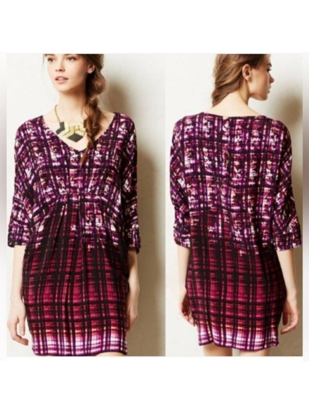 MAEVE ANTHROPOLOGIE Women’s Dress Size XS Petal Palette Purple Mini
